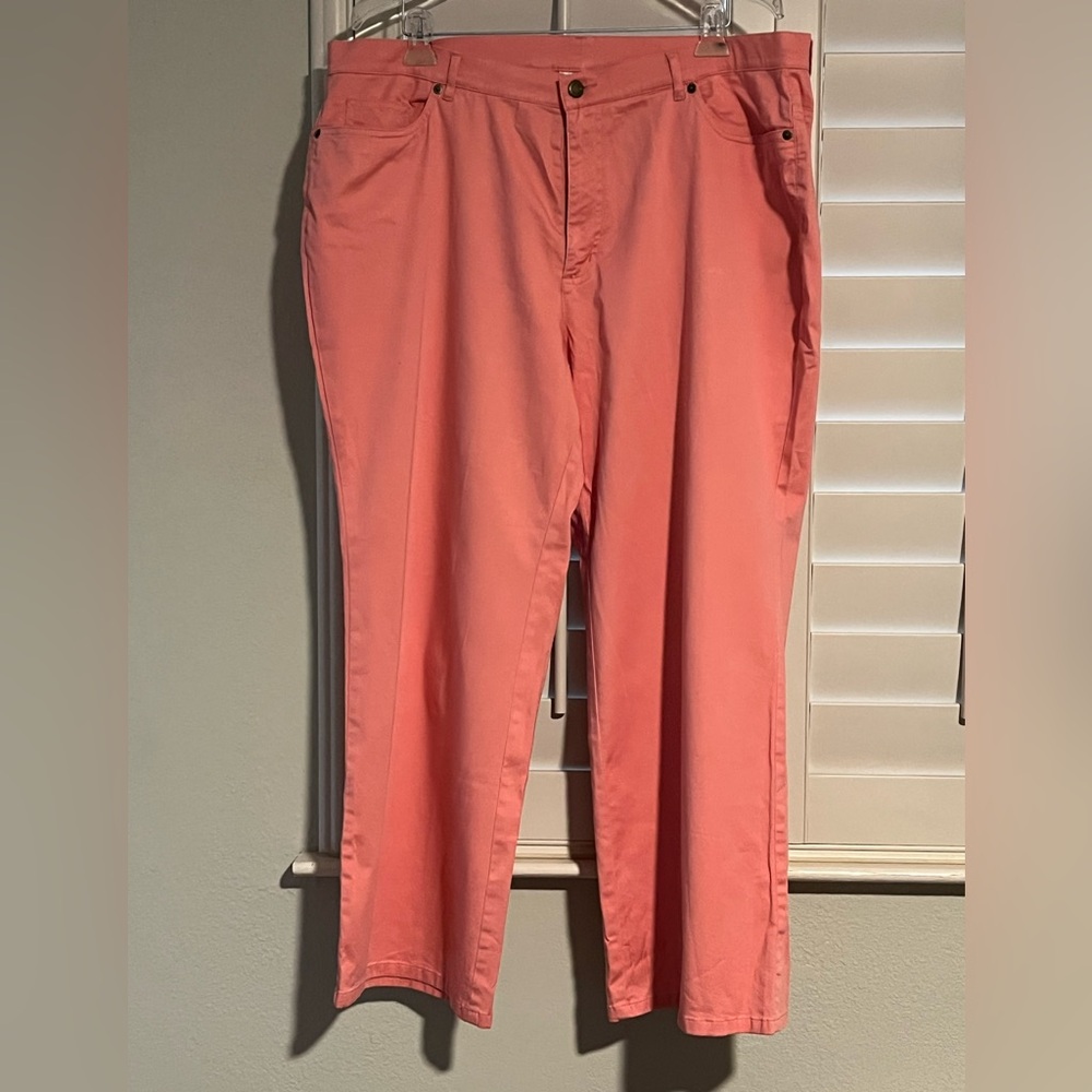 TALBOTS Woman Petite Stretch - Salmon Pink Pants NWOT